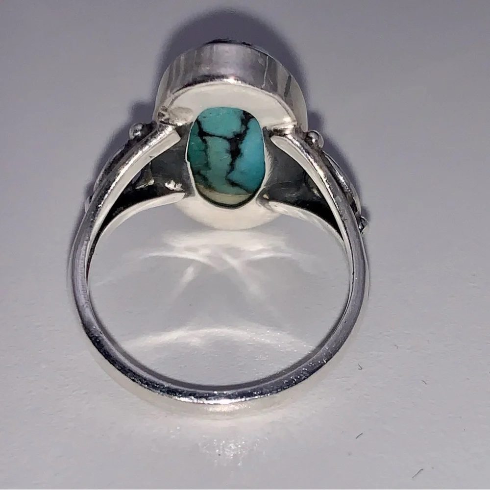 Sold to D Brummett 😍NWT Sterling & Tibetan Turquoise Ring - Picture 6 of 14